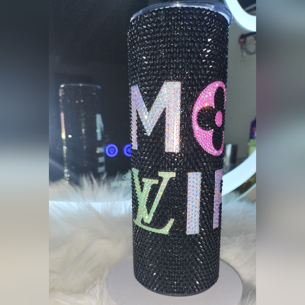 20 oz Rhinestone Mom Life Tumbler